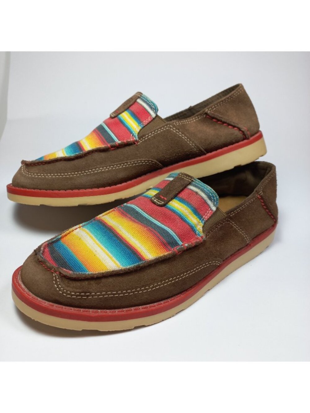 Ariat womens girl shoe slip on size US 4.5 Cruiser Casual striped western Suede